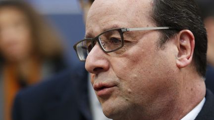 &nbsp; (François Hollande, un peu plus tôt, avait réaffirmé son intention de ne pas se représenter à l'élection présidentielle si la "courbe du chômage" ne "s'inversait pas" © MaxPPP)