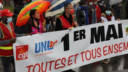 Manifestation du 1er mai 2021, à Nice (Alpes-Maritimes) (ERIC OTTINO / MAXPPP)