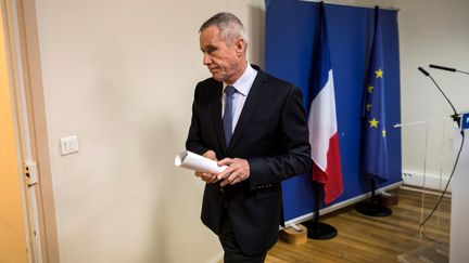 Le procureur de Paris, François Molins, après une conférence de presse, le 25 novembre 2016. (LIONEL BONAVENTURE / AFP)