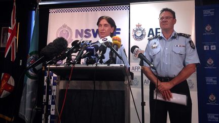 La responsable de la police Catherine Burn d&eacute;taille le projet d'attentat d&eacute;jou&eacute; &agrave; Sydney (Australie), le 11 f&eacute;vrier 2015. ( LINCOLN FEAST / REUTERS)