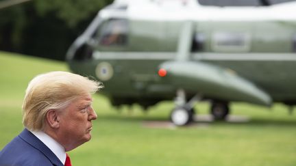 Donald Trump dans les jardins de&nbsp;la Maison Blanche, à Washington, le 3 octobre 2019. (STEFANI REYNOLDS / AFP)