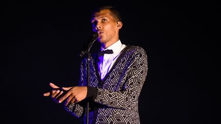 Stromae sur la scène du Madison Square Garden, à New York, le 1er octobre 2015
 (Matthew Eisman / Getty Images / AFP)