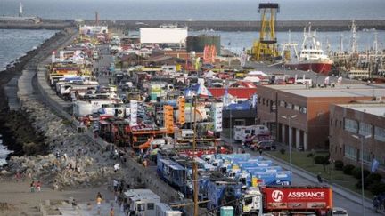 La base navale de Mar del Plata où converge le Dakar (JUAN MABROMATA / AFP)