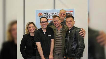 Les acteurs de "Parker Lewis ne perd jamais" à Paris, le 20 octobre 2018. (TWITTER / PARIS MANGA)