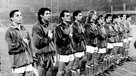 Le premier match de la Croatie après l'éclatement de la Yougoslavie, le 17 octobre 1990 face aux Etats-Unis, à Zagreb. (DR)