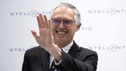 Carlos Tavares, president van autofabrikant Stellantis, op 11 oktober 2024 in Turijn (Italië). (Marco Bertorello/AFP)