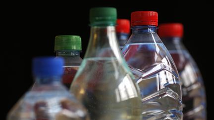 Une bouteille d'eau sur cinq contient des traces de polluant, selon&nbsp;une &eacute;tude de "60 millions de consommateurs", fin mars 2013. (THOMAS COEX / AFP)