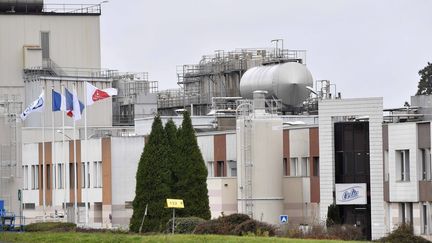 L'unité de production de poudre de lait de la marque Celia de l'entreprise Lactalis, à Craon (Mayenne), le 10 décembre 2017. (MAXPPP)