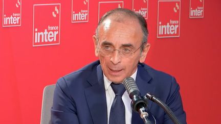 Éric&nbsp;Zemmour, candidat du parti Reconquête! à la présidentielle, le 6 avril sur France Inter. (FRANCEINTER / RADIO FRANCE)