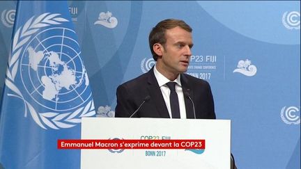 #COP23 : "La France a décidé la fermeture de toutes les centrales à charbon d'ici la fin de l'année 2021, et l'interdiction de tout nouveau permis d'exploitation d'hydrocarbures", explique @EmmanuelMacron