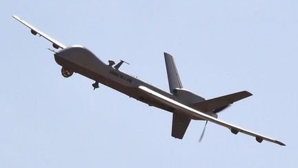 Drone américain Reaper (aux couleurs de l'armée française) (DOMINIQUE FAGET / AFP)