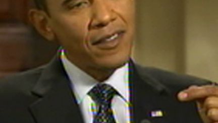 Le président américain Barack Obama, lors de son intervention télévisée aux Etats-Unis, le 20 septembre 2009 (© France 2)