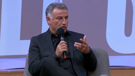 Christophe Galtier, entraineur du PSG, lors de l'évènement&nbsp;"Demain le Sport", organisé par franceinfo, avec France Télévisions et L'Equipe, à la Maison de la Radio et de la Musique. (FRANCEINFO / RADIOFRANCE)