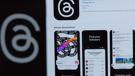 Screenshot of the Threads download page on the US App Store.  (LORENZO DI COLA / NURPHOTO / AFP)