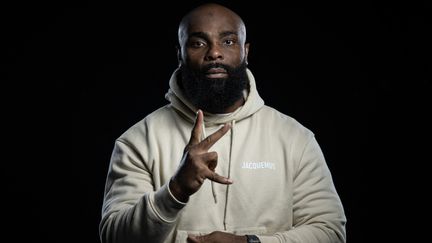 Le rappeur Kaaris le 29 novembre 2023 à Paris (JULIEN DE ROSA / AFP)