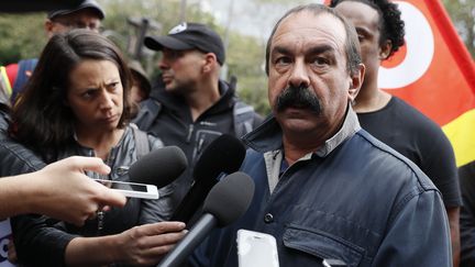 Philippe Martinez, secrétaire général de la CGT, lors de la manifestation contre la Loi Travail le 15 septembre 2016. (THOMAS SAMSON / AFP)