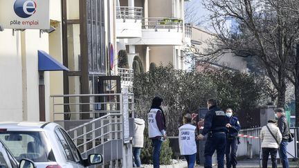 L'agence Pôle emploi de Valence, le 28 janvier 2021. (PHILIPPE DESMAZES / AFP)