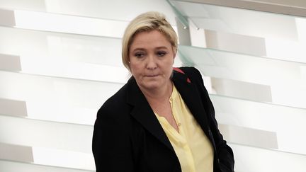 Marine Le Pen, le 15 décembre 2015 à Strasbourg (Alsace).&nbsp; (FREDERICK FLORIN / AFP)