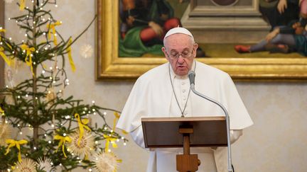 Le pape François lors de la prière de l'Angelus, au Vatican, le 10 janvier 2021. (HANDOUT / VATICAN MEDIA)