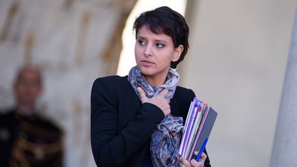 La ministre des Droits des femmes, Najat-Vallaud-Belkacem, le 13 novembre 2013 &agrave; l'Elys&eacute;e, &agrave; Paris. (PDN / SIPA)