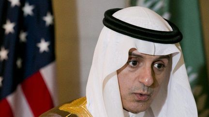 Adel al-Jubeir, ministre saoudien des Affaires étrangères, au Palace Hotel de New York le 26 septembre 2015 pour une rencontre avec son homologue américain John Kerry. (AFP Photo/Dominik Reuter)