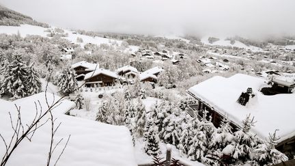 La station de Megève, en Haute-Savoie, le 12 décembre 2017.&nbsp; (MAXPPP)