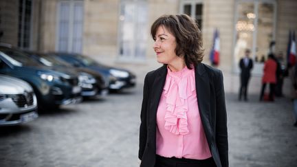 Carole Delga, présidente de la région Occitanie,&nbsp;le 19 octobre 2018,&nbsp;à&nbsp;l'occasion d'un déjeuner de travail à l'Hôtel de Matignon. (NICOLAS MESSYASZ / SIPA / AFP)