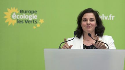 La secr&eacute;taire nationale d'EELV, Emmanuelle Cosse, le 5 avril 2014 &agrave; Paris. (ALAIN JOCARD / AFP)