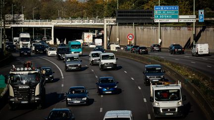 La circulation sur le périphérique parisien, le 5 novembre 2020.&nbsp; (MAXPPP)