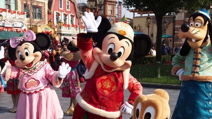 Le parc Disneyland à Shanghai (Chine), le 21 janvier 2019. (XINHUA/AFP)