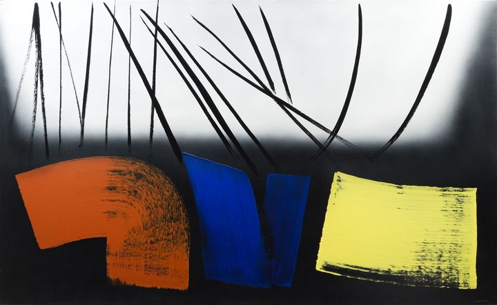 Hans Hartung, "T1973-E12", 1973, Fondation Gandur pour l’Art, Genève (© Fondation Gandur pour l’Art, Genève © ADAGP, Paris, 2019 - Photo : Sandra Pointet)