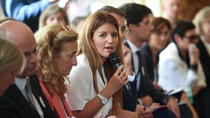 La secrétaire d'Etat Marlène Schippa lors du comité interministériel sur l'immigration, le 3 septembre 2019 à l'hôtel Matignon, à Paris. (ERIC FEFERBERG / AFP)