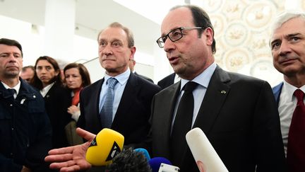 Fran&ccedil;ois Hollande, le 29 mars 2015 &agrave; Tunis (Tunisie). (EMMANUEL DUNAND / AFP)