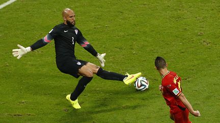 &nbsp; (Les quinze arrêts de Tim Howard n'ont pas empêché les Belges de se qualifier. © REUTERS/Ruben Sprich)