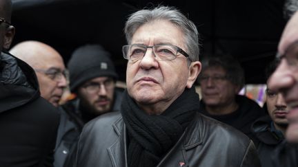 Jean-Luc Mélenchon, ex-candidat La France insoumise à l'élection présidentielle, à Paris, le 24 décembre 2022. (SERGE TENANI / HANS LUCAS / AFP)