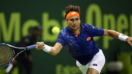 L'Espagnol David Ferrer, battu au premier tour du tournoi de Doha par l'Ukrainien Ilya Marchenko.  (KARIM JAAFAR / AFP)