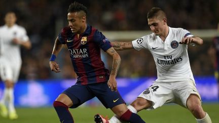 Marco Verratti face à  Neymar