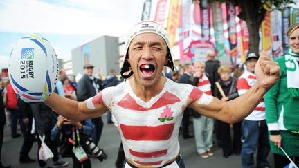 Ce supporter japonais est-il en train de crier parce qu'il a froid ?&nbsp; (DAN ROWLEY / COLORSPORT / SIPA)