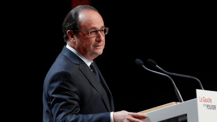 &nbsp; (François Hollande a dit non "à ce stade" au TTIP à l'issue du colloque "La gauche au pouvoir" à la Fondation Jean Jaurès © REUTERS/Philippe Wojazer)