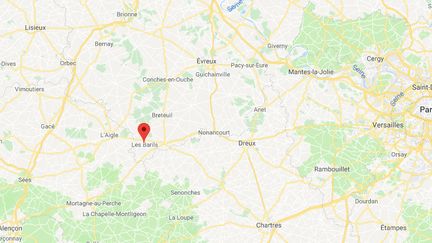 Le drame a eu lieu dans la commune de Les Barils (Eure), le 18 juillet 2019. (CAPTURE ECRAN GOOGLE MAPS)