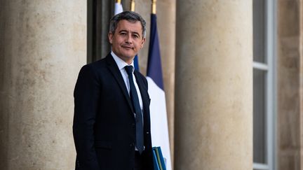 Le ministre de l'Intérieur, Gérald Darmanin, à l'Elysée, à Paris, le 20 mars 2024. (ANDREA SAVORANI NERI / NURPHOTO / AFP)