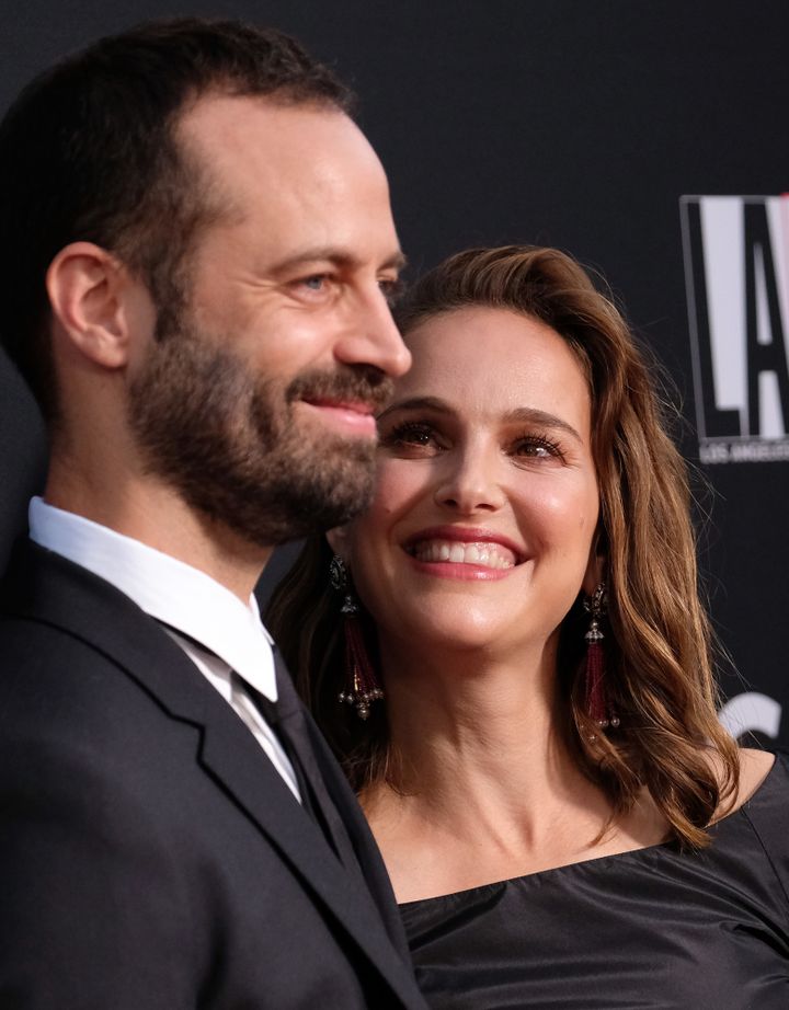 Le chorégraphe Benjamin Millepied et son épouse l'actrice Natalie Portman. 
 (CHRIS DELMAS / AFP)