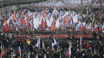 &nbsp; (Des dizaines de milliers de personnes, 70.000 selon les organisateurs, 16.000 selon la police, sont descendus dans les rues de Moscou © Maxppp)