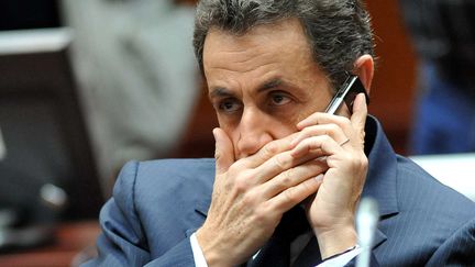 Nicolas Sarkozy, le 11 d&eacute;cembre 2009, lors d'un sommet europ&eacute;en &agrave; Bruxelles (Belgique). (WU WEI/CHINE NOUVELLE/SIPA)