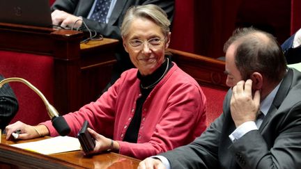 La Première ministre, Elisabeth Borne, le 21 novembre 2022, à l'Assemblée nationale. (GEOFFROY VAN DER HASSELT / AFP)