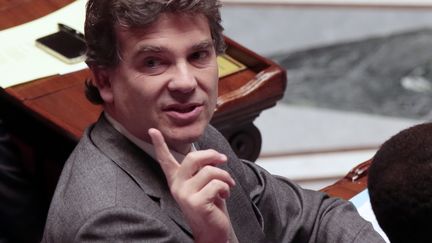 Le ministre du Redressement productif, Arnaud Montebourg, &agrave; l'Assembl&eacute;e nationale, &agrave; Paris, le 24 octobre 2012. (JACQUES DEMARTHON / AFP)