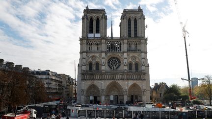 La cathédrale de Notre Dame de Paris, le 21 octobre 2024. (LUDOVIC MARIN / AFP)