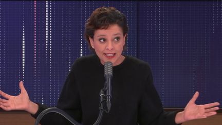 Najat Vallaud-Belkacem, invitée de franceinfo. (FRANCEINFO / RADIO FRANCE)