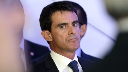 Le Premier ministre Manuel Valls lors de la pr&eacute;sentation du projet du "Grand Paris", &agrave; Cr&eacute;teil (Val-de-Marne), le 13 octobre 2014. (ERIC FEFERBERG / AFP)