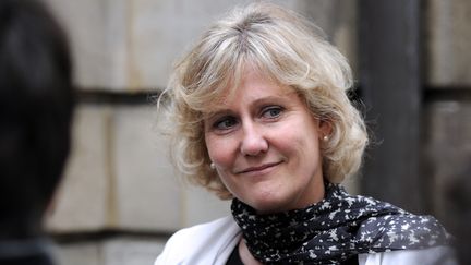 Nadine Morano face &agrave; des journalistes, &agrave; Paris, le 27 mai 2014. (STEPHANE DE SAKUTIN / AFP)